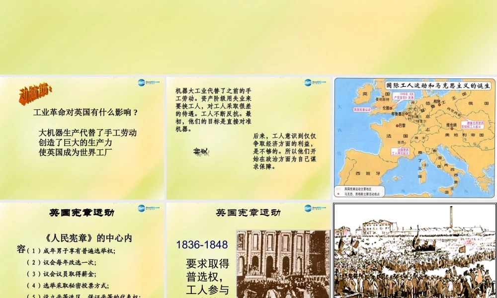 九年级历史上册(第六单元 第17课 国际国际工人运动与马克思主义的诞生)课件 新人教版 课件
