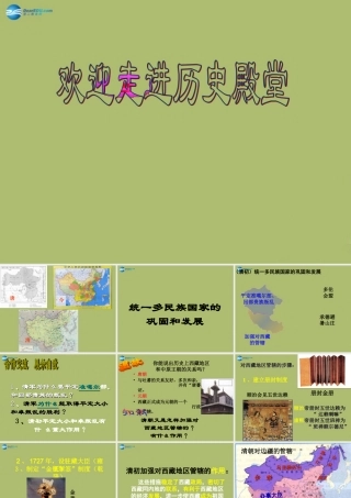 七年级历史下册 第19课 统一多民族国家的巩固课件 新人教版 课件