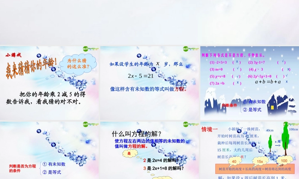 七年级数学上册 你今年几岁了课件 北师大版 课件