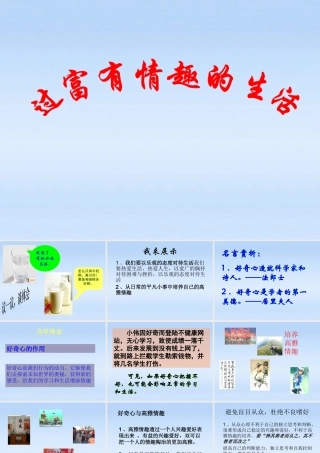 七年级政治下册 富有情趣的生活课件 鲁教版 课件