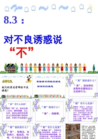 七年级政治第八单元第三课对不良诱惑说 不 课件 新课标 人教版 课件