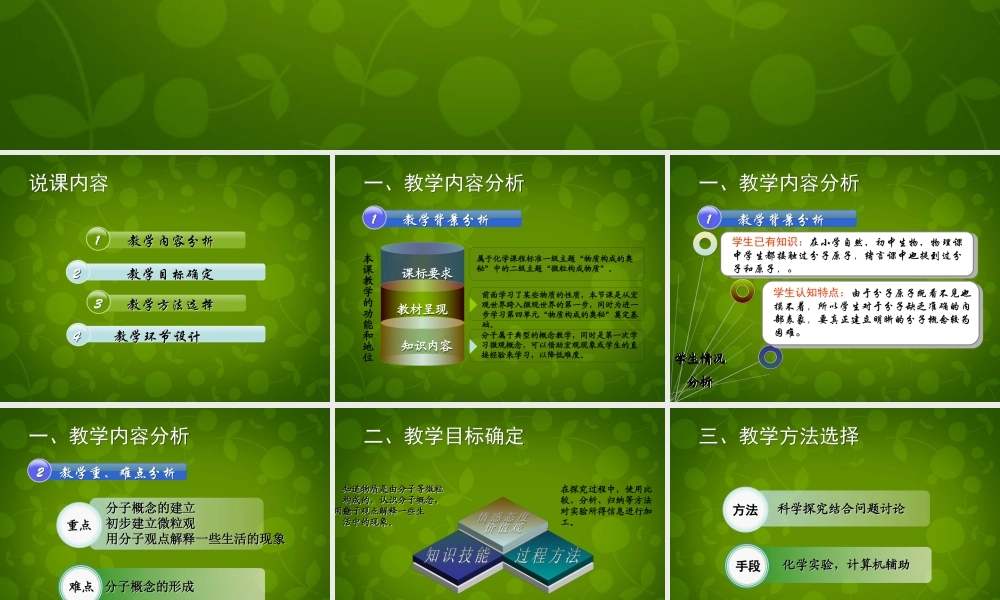 九年级化学上册 分子课件 新人教版 课件