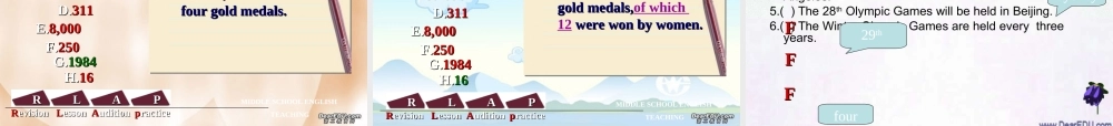 Unit8 The olympic games reading 人教版 课件