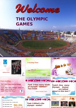Unit8 The olympic games reading 人教版 课件