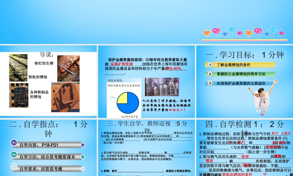 九年级化学下册 83 金属资源的利用和保护课件 新人教版 课件