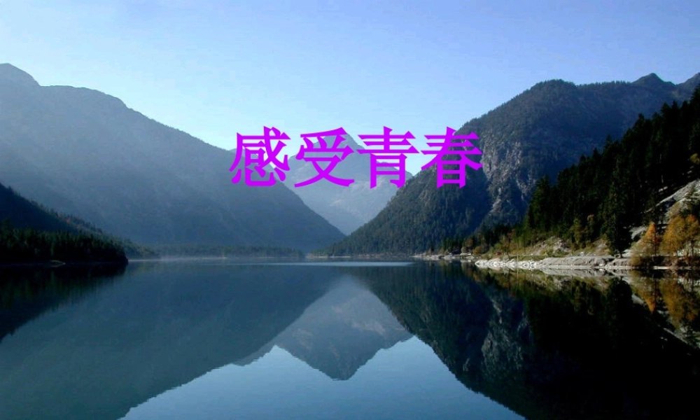 七年级政治感受 青春课件 新课标 人教版 课件