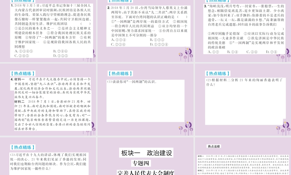 中考道德与法治总复习 板块一 专题三、专题四课件