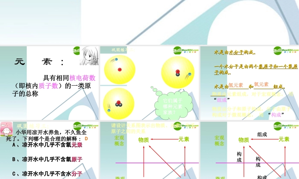 九年级化学上册 42元素课件1 人教新课标版 课件
