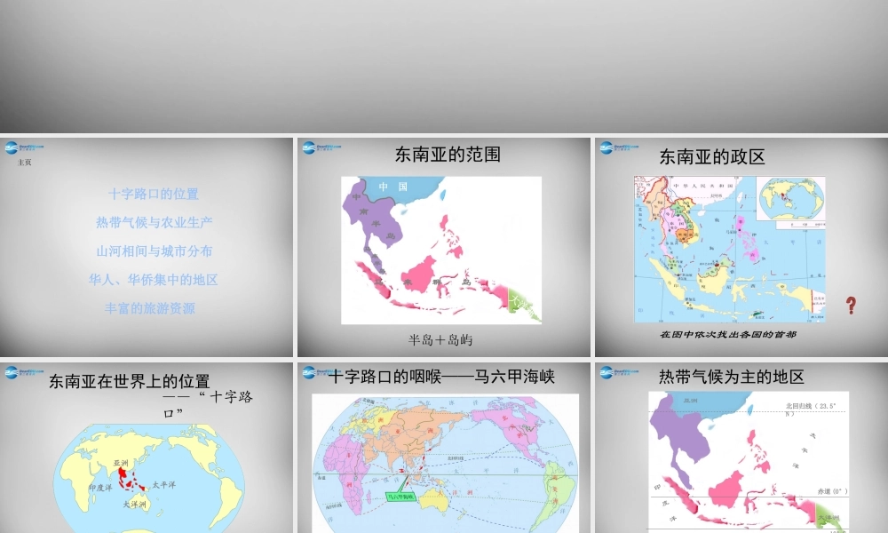 七年级地理下册 第七章 第二节 东南亚课件 新人教版 课件