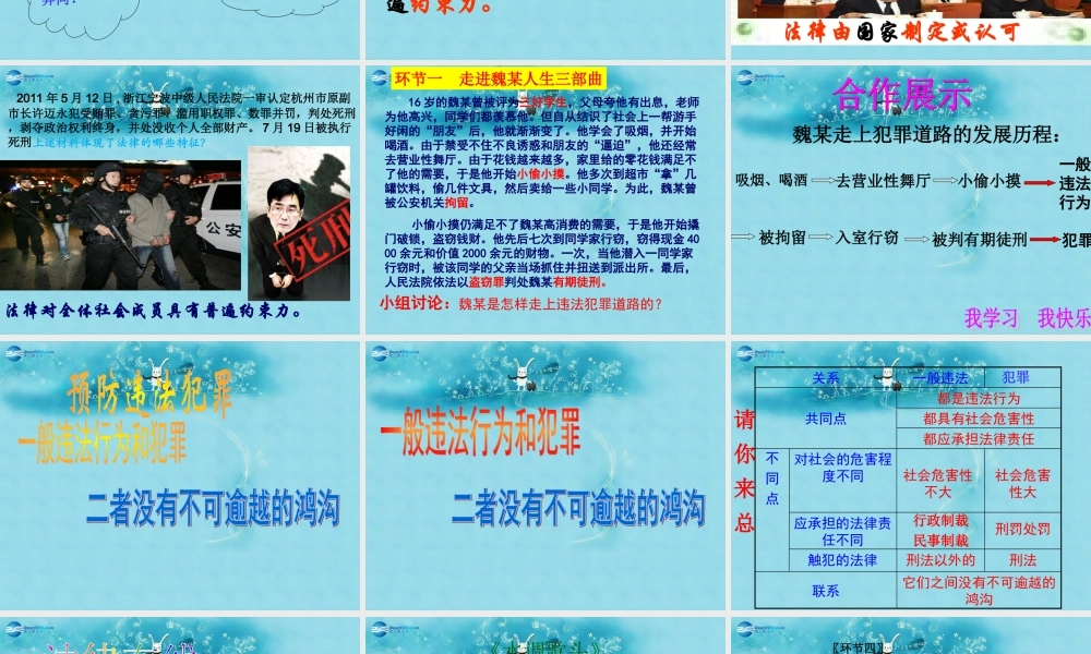 七年级政治下册 第十五课 第二框 预防违法犯罪 杜绝不良行为课件 鲁教版 课件