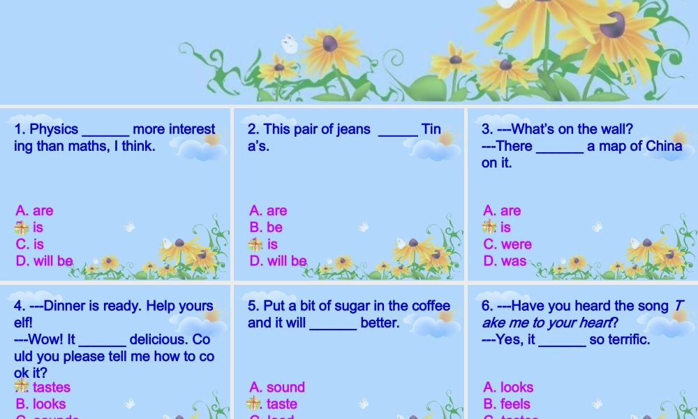 中考英语动词专项复习试题单选170题 试题