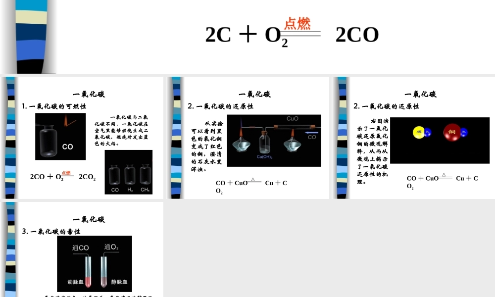 九年级化学上册二氧化碳和一氧化碳课件