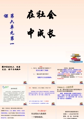 七年级历史与社会下册 在社会中成长课件 人教新课标版 课件