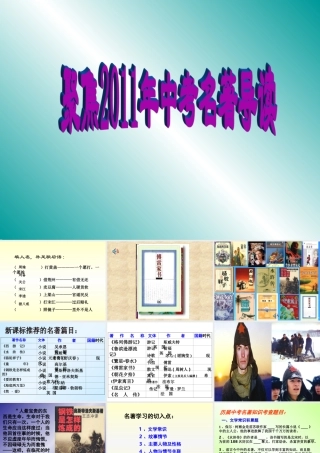 中考语文复习课件 聚焦中考的名著导读 课件