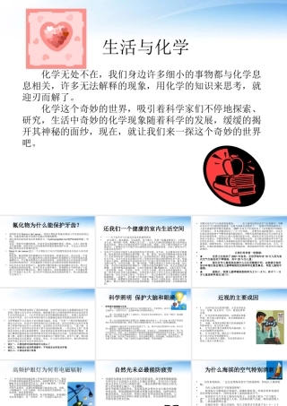 九年级化学上册(社会生活与化学)课件1 粤教版 课件