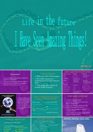 life in the future2 高二英语life in the future课件[整理五课时]人教版 高二英语life in the future课件[整理五课时]人教版