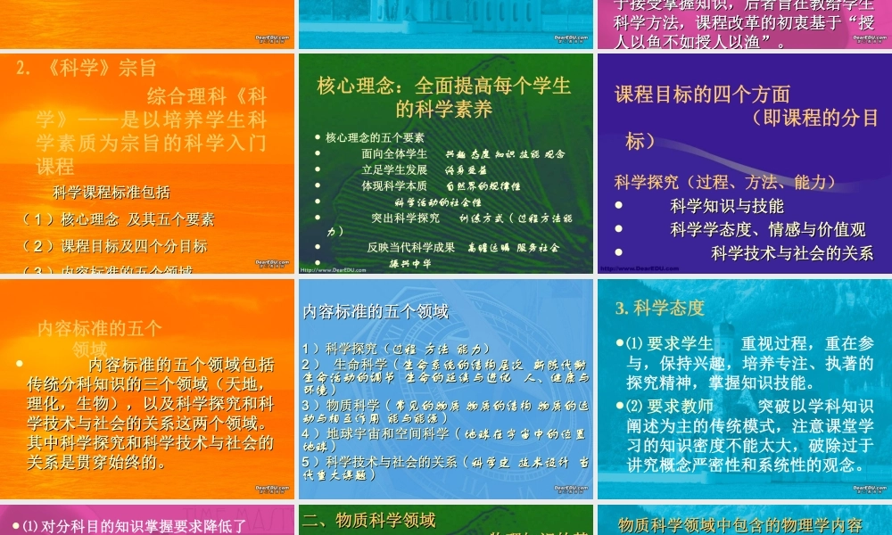 九年级上学期物理部分教法辅导讲座 课件