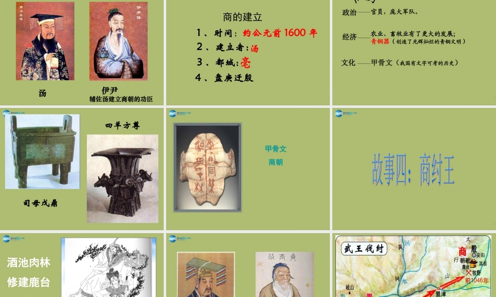 七年级历史上册 第二单元 第5课 夏商西周的更迭课件 北师大版 课件