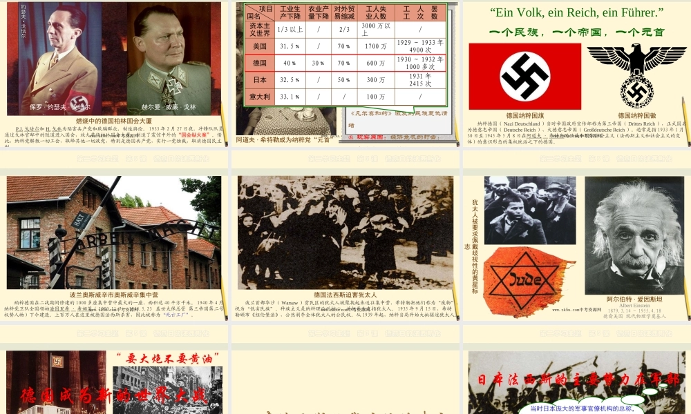 九年级历史下册 23(德意日的法西斯化)课件 川教版 课件
