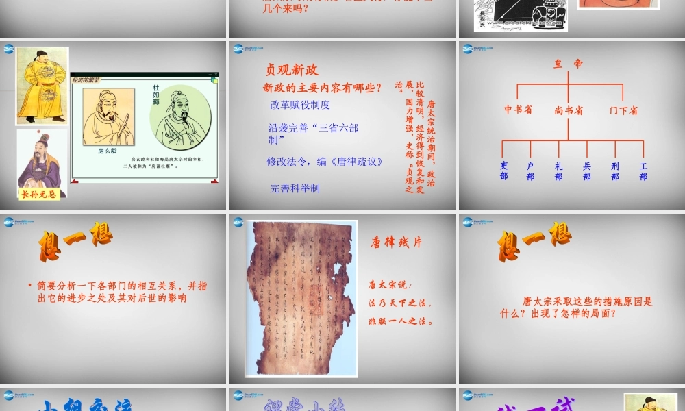 七年级历史下册 第一单元 第2课 唐太宗与贞观之治课件 北师大版 课件