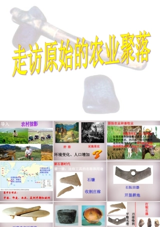 七年级历史与社会下册 第八单元 第1课 第2框(走访原始的农业聚落)课件2 人教版 课件