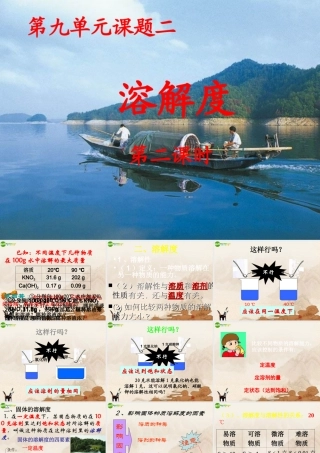 九年级化学下册 第九单元课题二溶解度(第二课时)课件 人教新课标版 课件