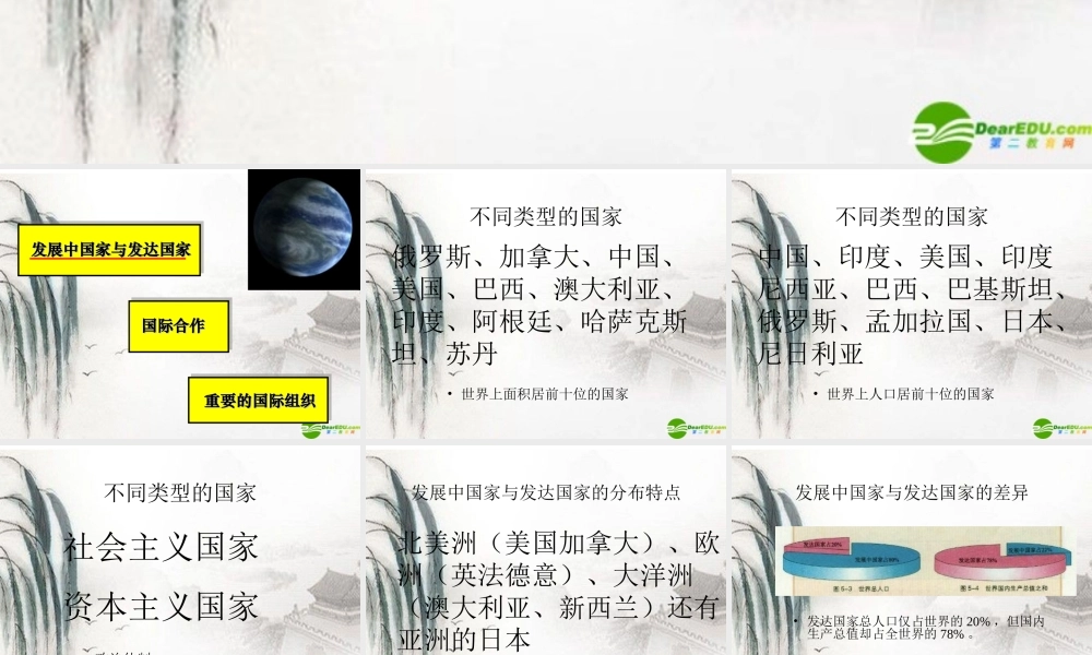 七年级地理上册 第五章(世界的发展差异)课件 湘教版 课件