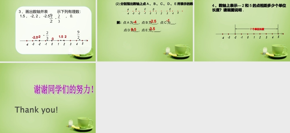 七年级数学上册 1.2.2 数轴课件 (新版)新人教版 课件