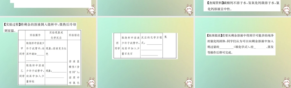 九年级化学下册 第十单元 酸和碱 实验专题(一)酸的化学性质习题课件 (新版)新人教版 课件