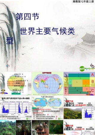 七年级地理上册 第四章第四节(世界主要气候类型)课件 湘教版 课件