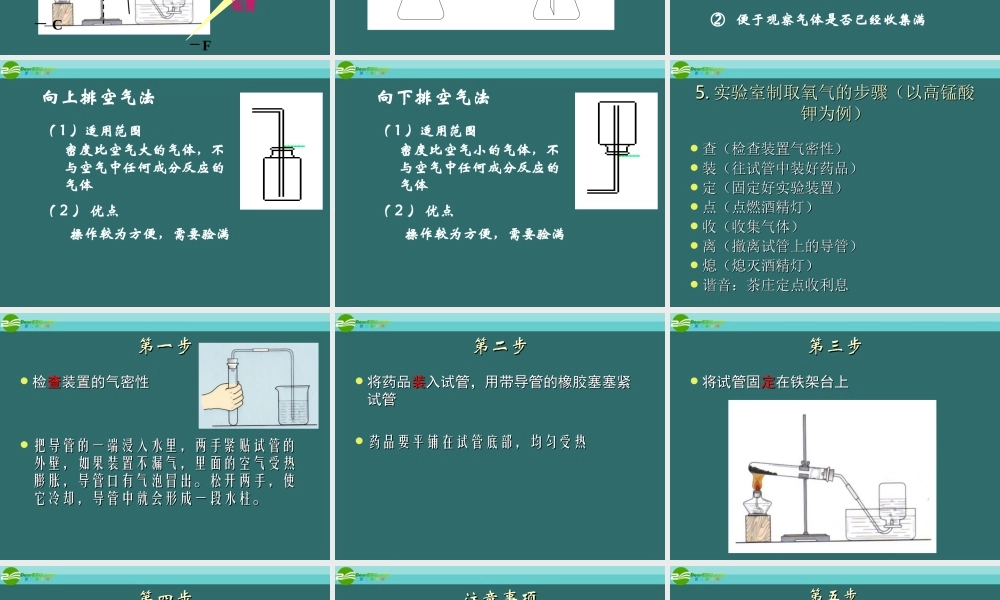 九年级化学 实验室制取氧气的有关课件 人教新课标版 课件