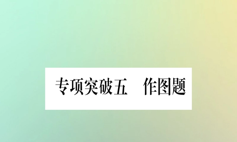 中考数学精选准点备考复习 第二轮 中档题突破 专项突破5 作图题课件 新人教版 课件