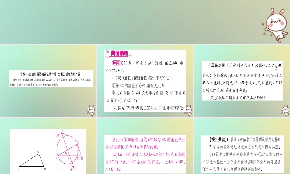 中考数学精选准点备考复习 第二轮 中档题突破 专项突破5 作图题课件 新人教版 课件