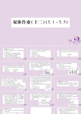 七年级数学上册 双休作业(十二)课件 (新版)沪科版 课件