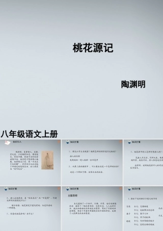 (课件直通车)八年级语文上册 桃花源记2课件 人教新课标版 课件