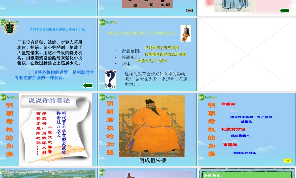 七年级历史下册  明朝君权的加强课件 人教新课标版 课件