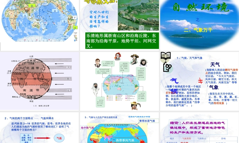 七年级历史与社会上册 2.2(自然环境)课件 人教新课标版 课件