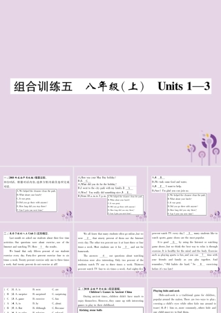 (贵阳专版)中考英语总复习 第1部分 教材知识梳理篇 组合训练5 八上 Units 1 3(精练)课件