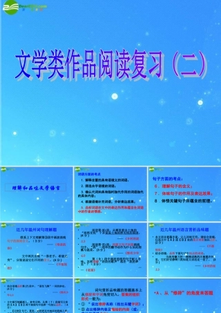 中考语文专题 文学类作品阅读复习(二) 课件