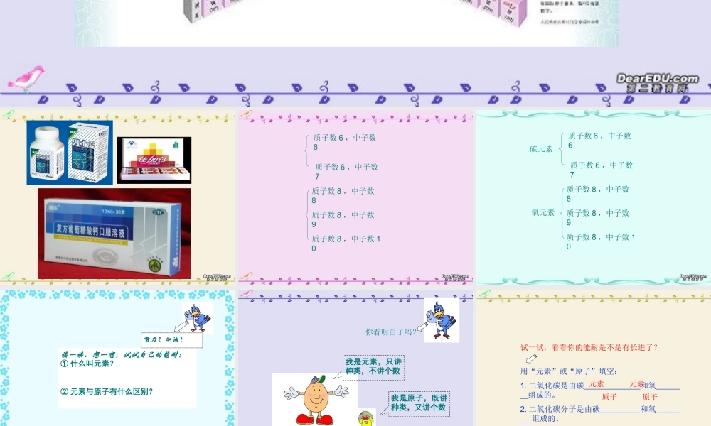 九年级化学组成物质的化学元素课件 上教版 课件