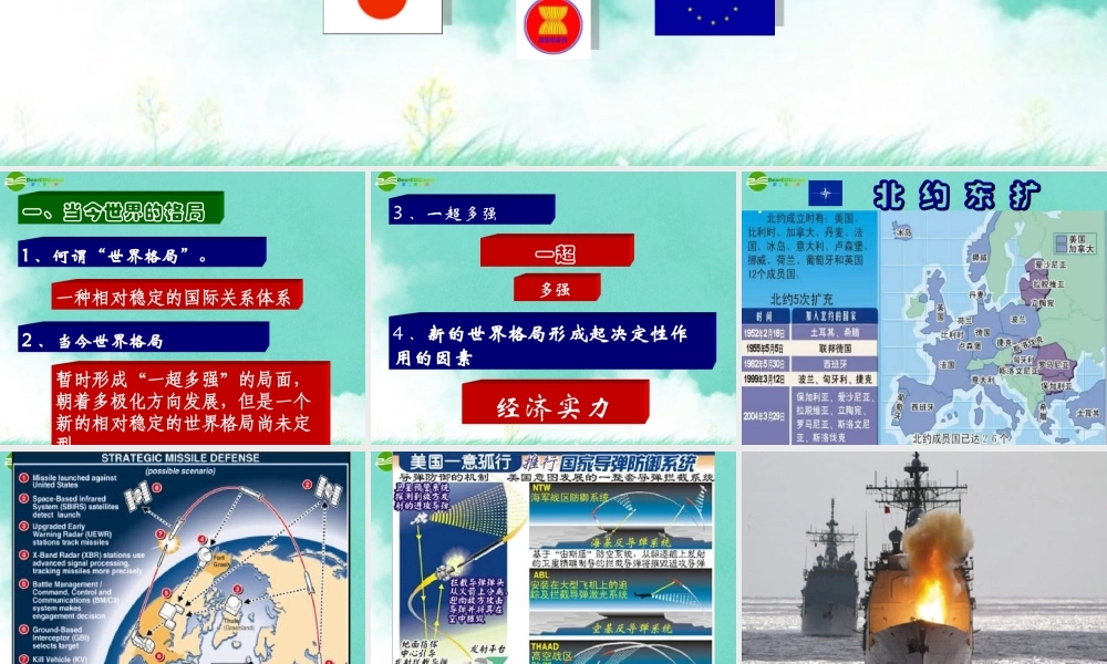 九年级历史下册 世界政治格局的多极化趋势课件 人教新课标版 课件