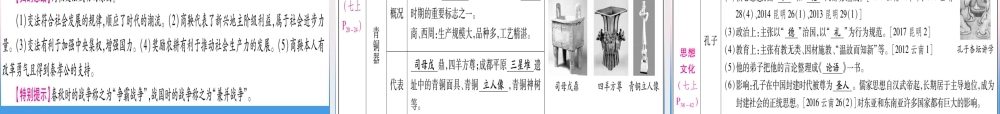 (云南专用)中考历史总复习 第一篇 考点系统复习 板块1 中国古代史 主题一 中华大地上的史前时代 国家的产生和社会变革—夏商周(精讲)课件