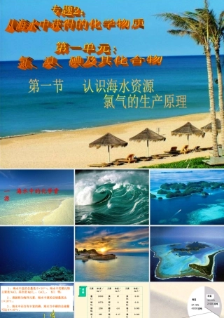 九年级化学(第1单元 认识海水资源)课件