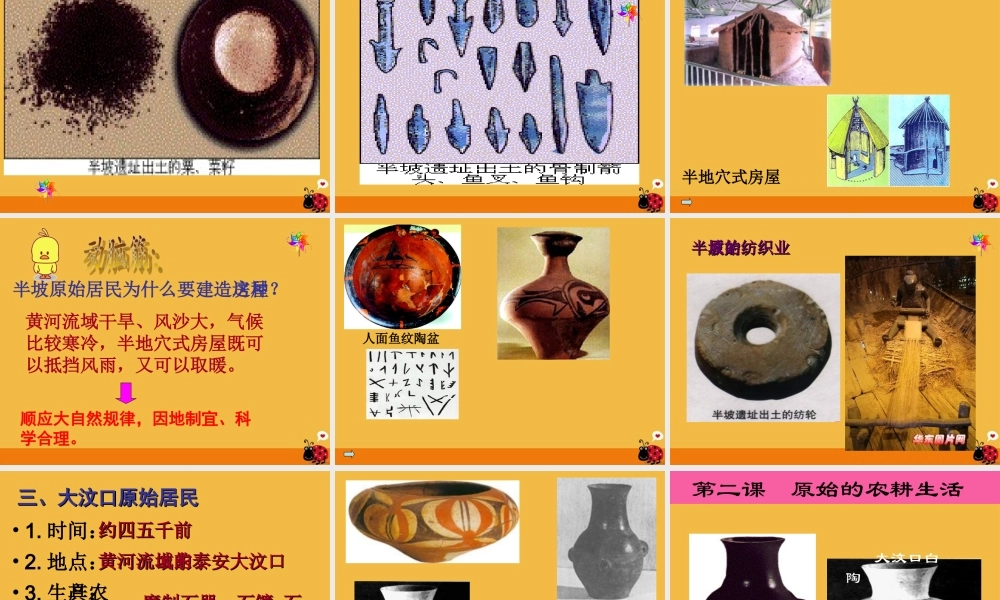 七年级历史上册 第一单元第二课原始的农耕生活课件 人教新课标版 课件