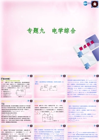 中考物理总复习 专题九 电学综合课件 沪科版 课件
