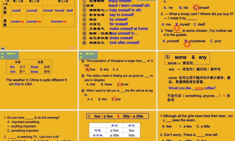 中考英语语法考点专题复习3 代词课件3 课件