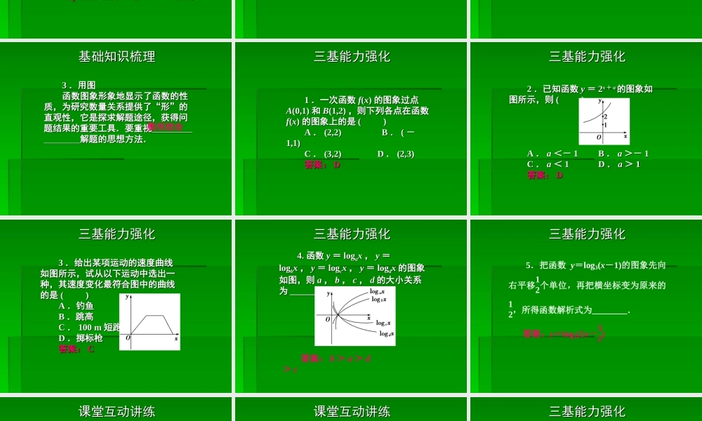 2章8课时 高三数学高考一轮课件-数学优化方案(理科)--第二章 函数的图象人教A版 高三数学高考一轮课件-数学优化方案(理科)--第二章 函数的图象人教A版