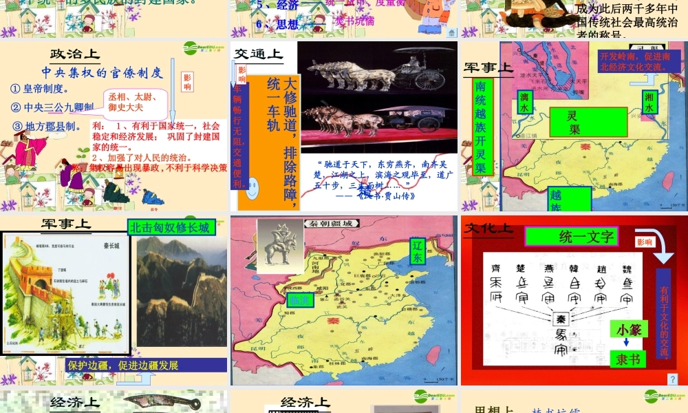 七年级历史 秦朝一统课件 北师大版 课件