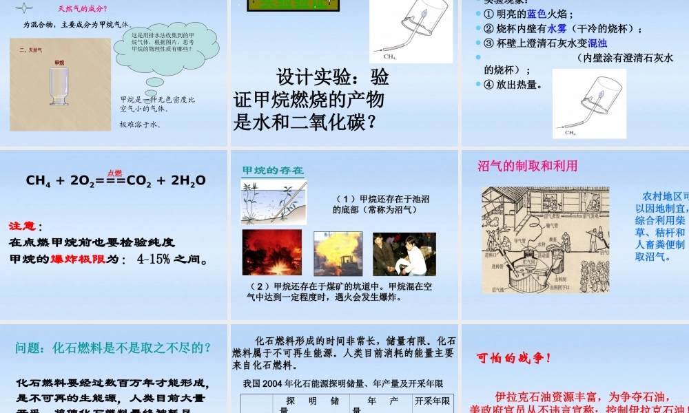 九年级化学上册 课题2(燃料和热量)课件 人教新课标版 课件