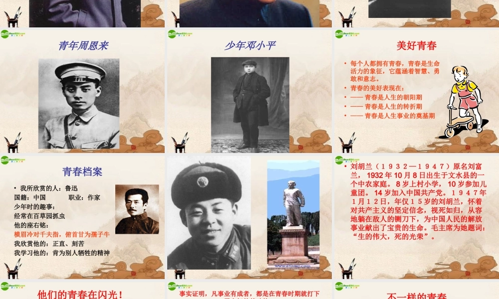 七年级政治下册(青春闪光)课件 粤教版 课件